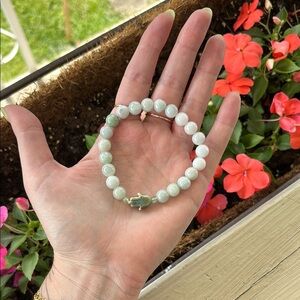 Natural Burma Jadeite w/Hamsa💙 8mm